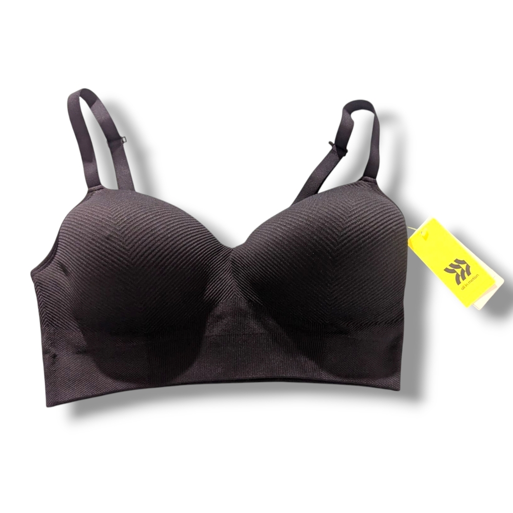 NWT LARGE All In Motion Black Seamless Bra - Picture 11 of 11
